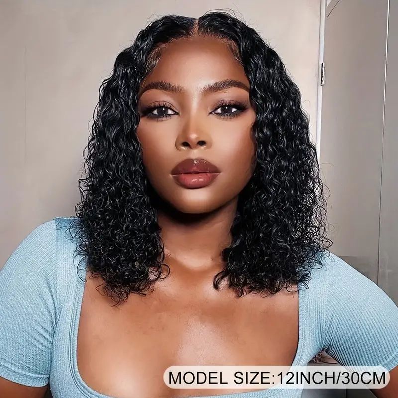 4×4 Lace bob wig human hair kinky curly