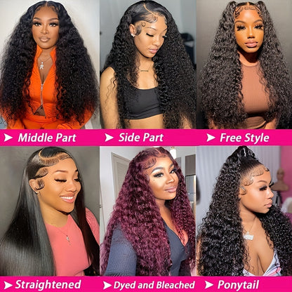13x6 Deep Curly Lace Front Wigs Human Hair 180% Density Kinky Curly Wigs [Kate]