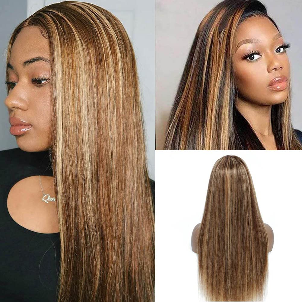 5×5 Lace Front P4/27 Wigs Human Hair Pre Plucked Burmese Human Hair