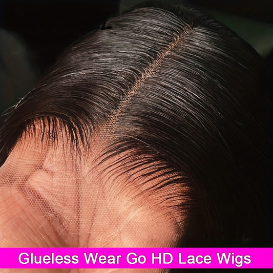 4x4 staight Lace Wigs Human Hair Bone Straight Lace Closue Wigs Human Hair