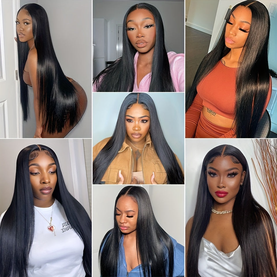 FLASH SALES 4x4 Straight Closure Wigs Human Hair 150% Density Silky Straight Hair