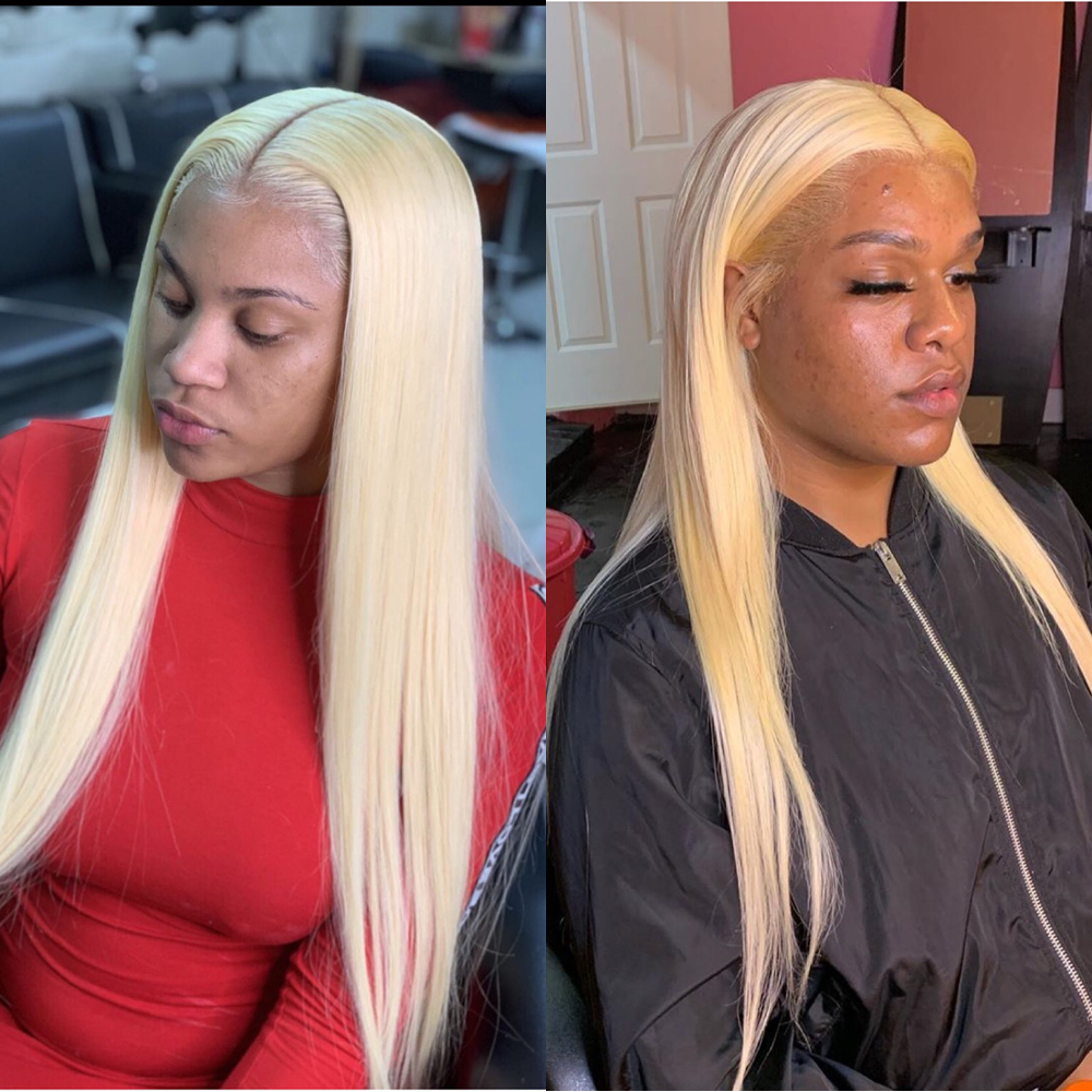 360 Lace 613# Blonde color Wigs Human Hair Full Lace Frontal Straight Human Hair Wigs