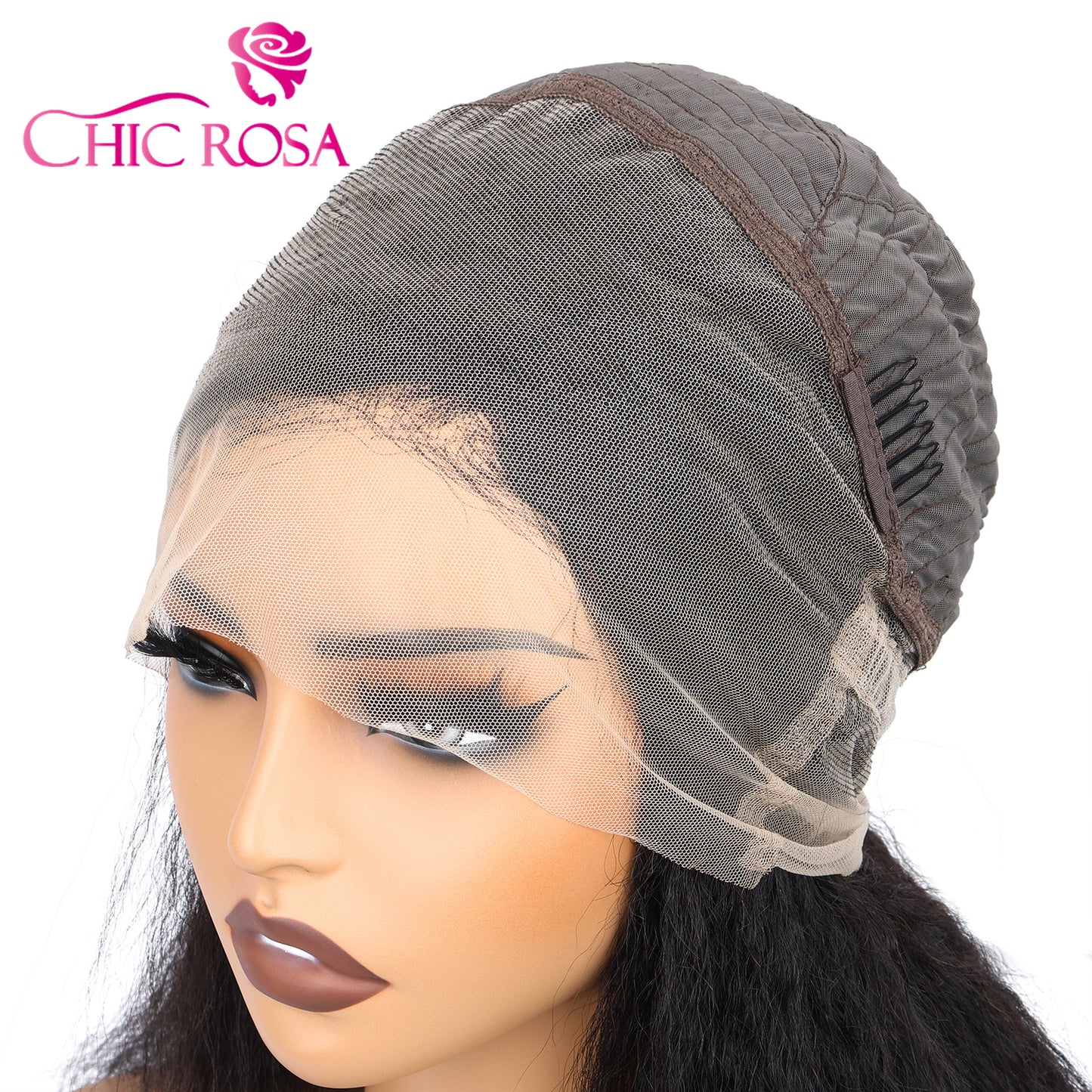 Chicrosa 360 Lace Frontal Wig Human Hair Kinky Straight Wig 200% Density Full Lace Wig [Maya]