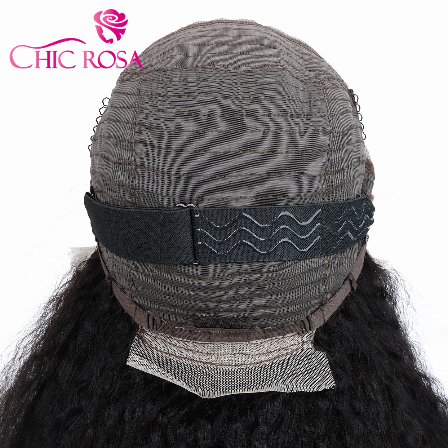 Chicrosa Kinky Straight Lace Frontal Wigs Human Hair 13X4 Lace Front Wigs Yiki Straight Human Hair Wigs