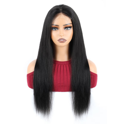 4x4 staight Lace Wigs Human Hair Bone Straight Lace Closue Wigs Human Hair