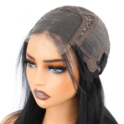 4x4 staight Lace Wigs Human Hair Bone Straight Lace Closue Wigs Human Hair