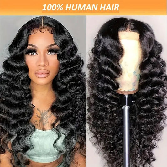 4x4 Lace Front Wigs Human Hair Pre Plucked Wet and Loose Wave Wigs Closure Wigs Human Hair for Black Women