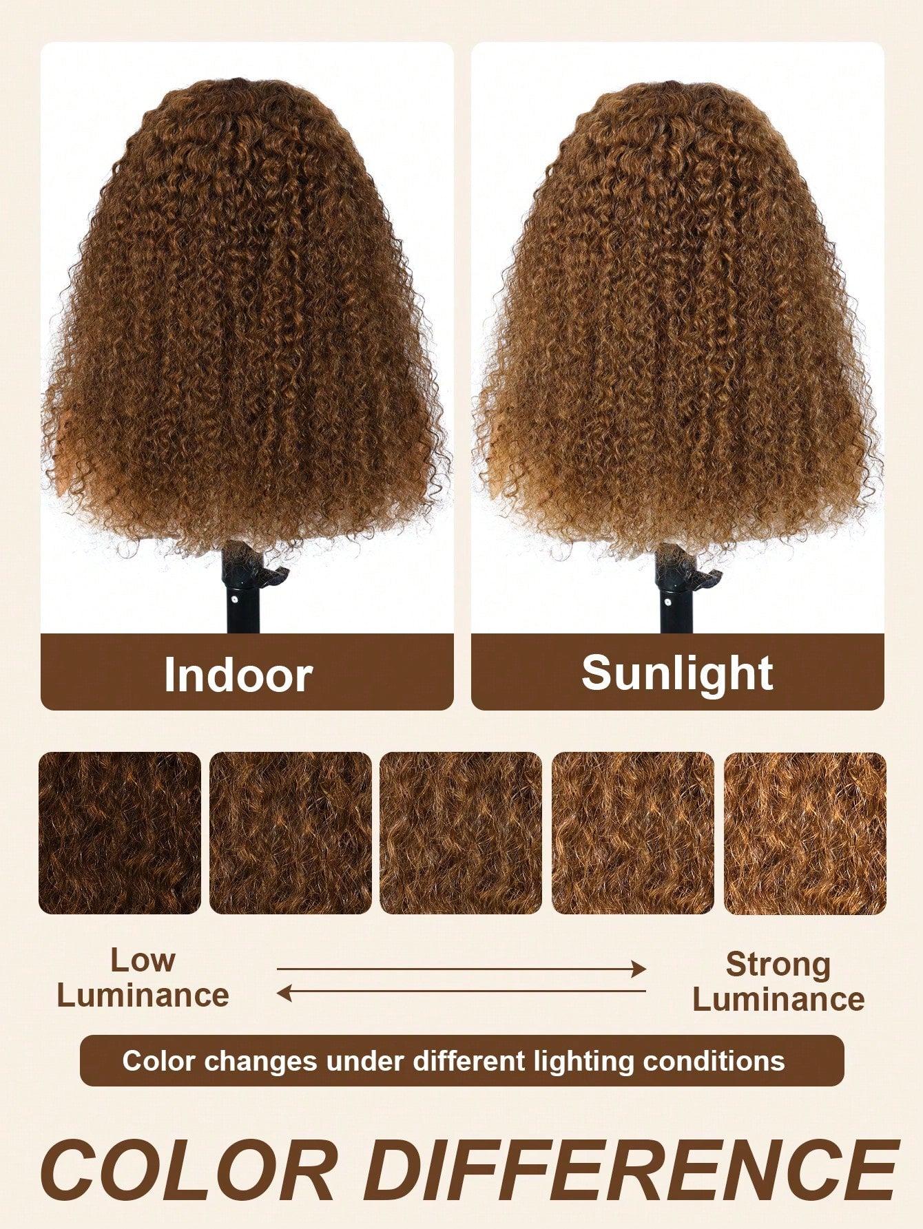 13x6 Kinky Curly Lace Front Wig #4 Brown Color 100% Real Human Hair Pre Plucked Natural Hairline HD Transparent Lace Human Hair Wigs for Women