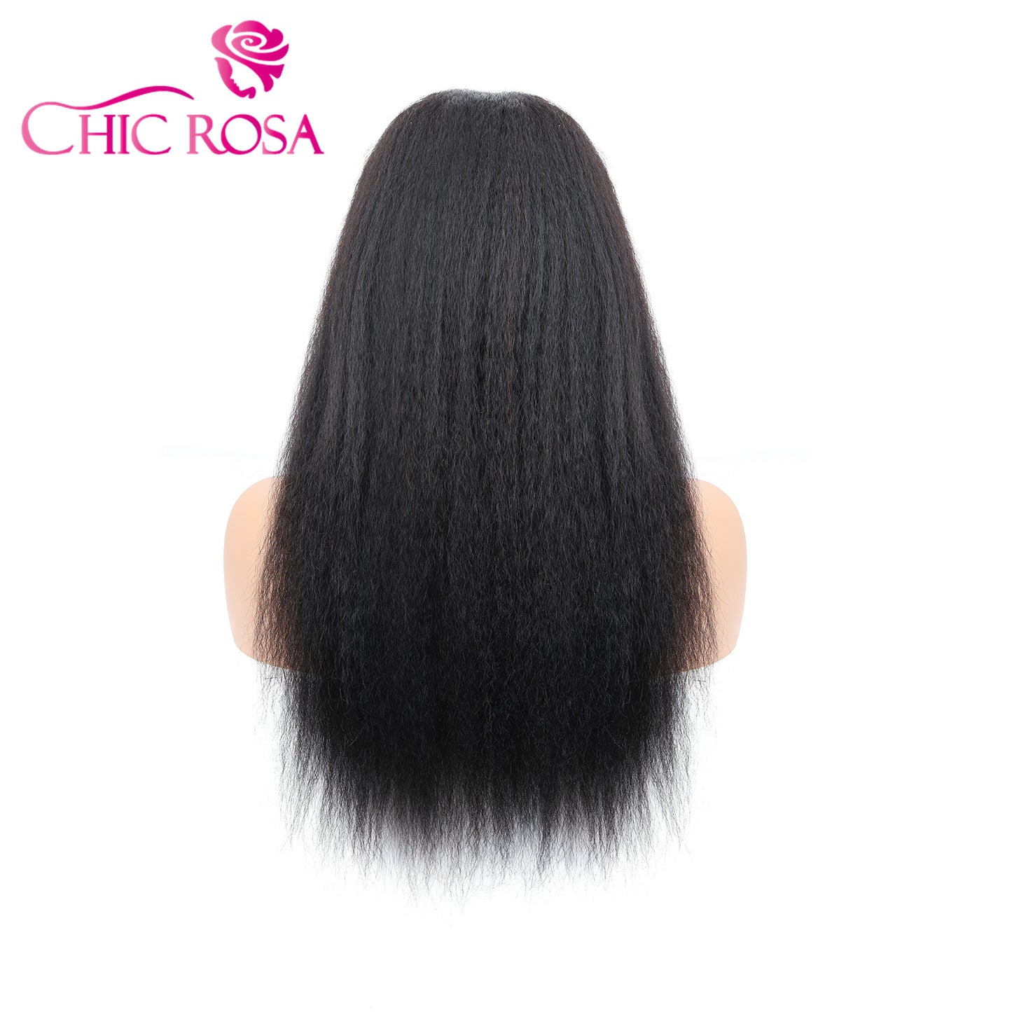 Chicrosa Kinky Straight Lace Frontal Wigs Human Hair 13X4 Lace Front Wigs Yiki Straight Human Hair Wigs