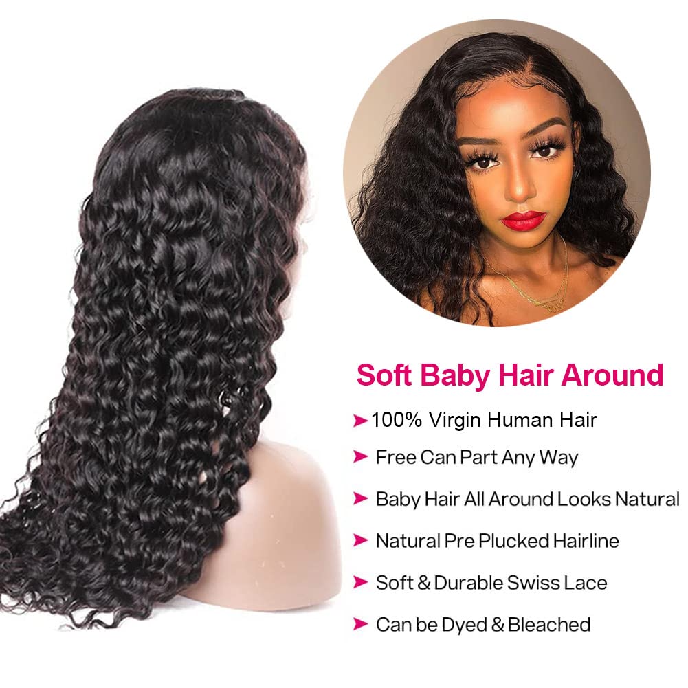 4x4 Lace Front Wigs Human Hair Pre Plucked Wet and Deep Wave Wigs Closure Wigs Human Hair for Black Women