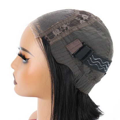 4x4 Lace Front Bob Wigs Human Hair Pre Plucked Wet and Straight Closure Wigs Human Hair