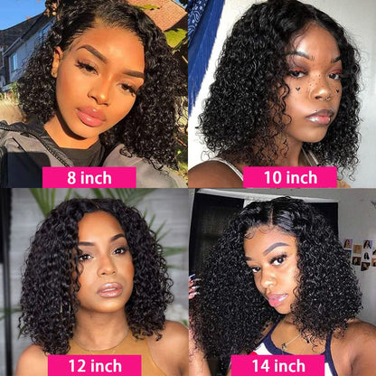 4×4 Lace bob wig human hair kinky curly