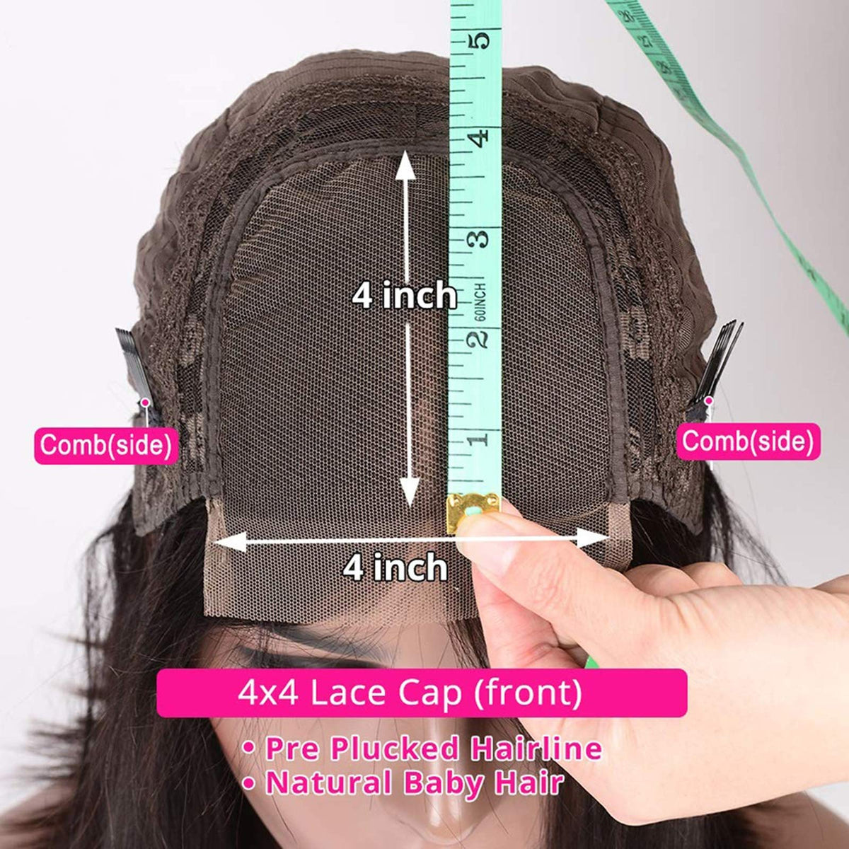 4x4 Lace Front Wigs Human Hair Pre Plucked Wet and Deep Wave Wigs Closure Wigs Human Hair for Black Women