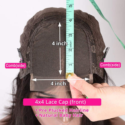 4x4 Lace Front Wigs Human Hair Pre Plucked Wet and Deep Wave Wigs Closure Wigs Human Hair for Black Women