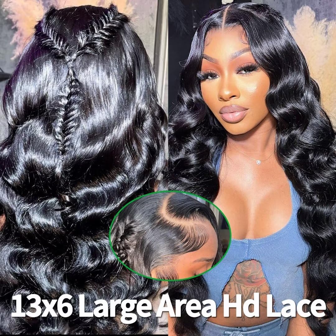 200% Density 13X6 Lace Front Wig Human Hair Straight Wig 13X6 Body Wave Wig [Pretty]