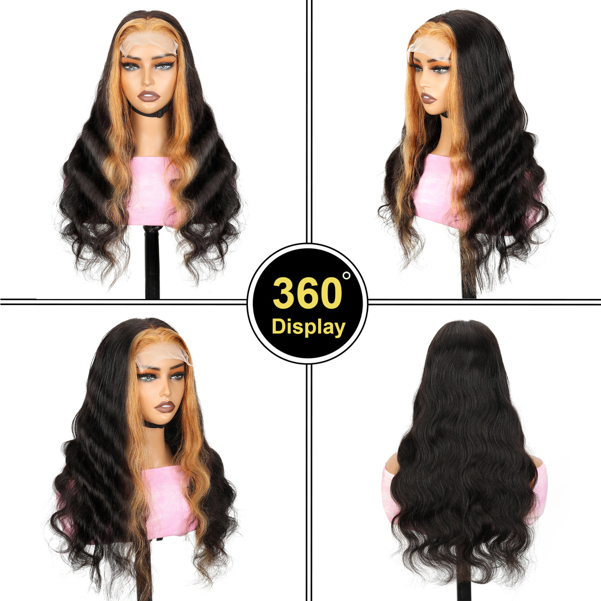 5x5 Lace Closure #27 Body Wave Wigs Human Hair Honey Blonde Transparent Lace Closure Wig