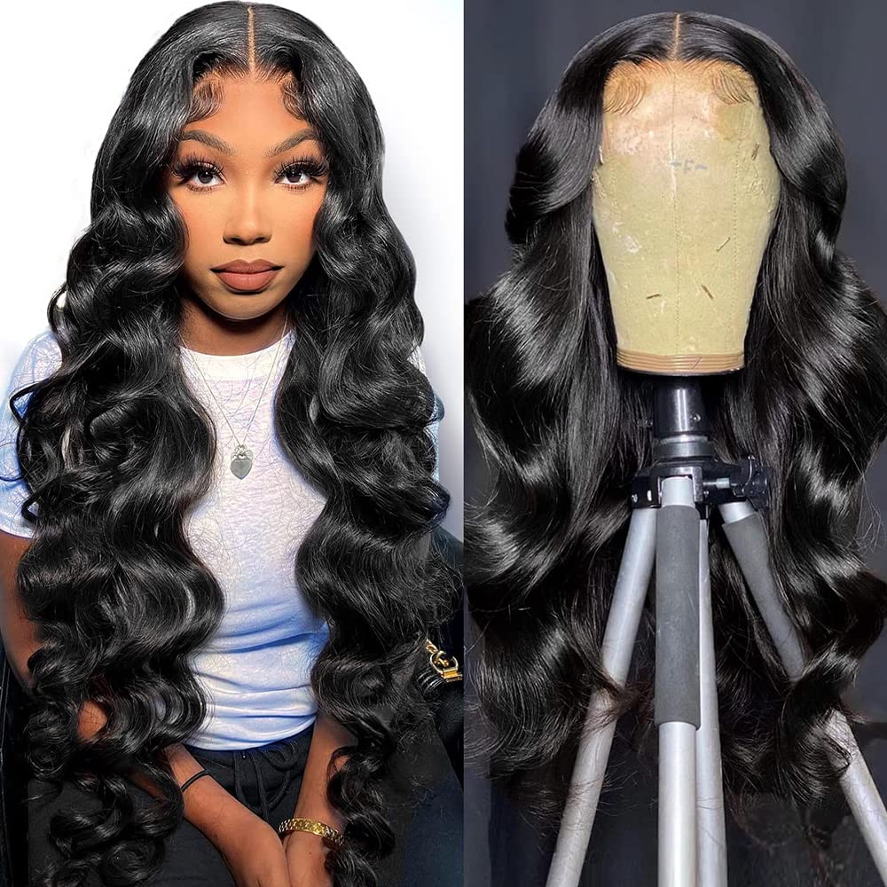 4*4 Lace Wavy With Baby hair human wig
