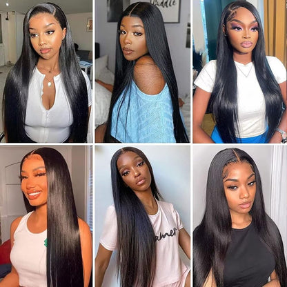 4x4 staight Lace Wigs Human Hair Bone Straight Lace Closue Wigs Human Hair