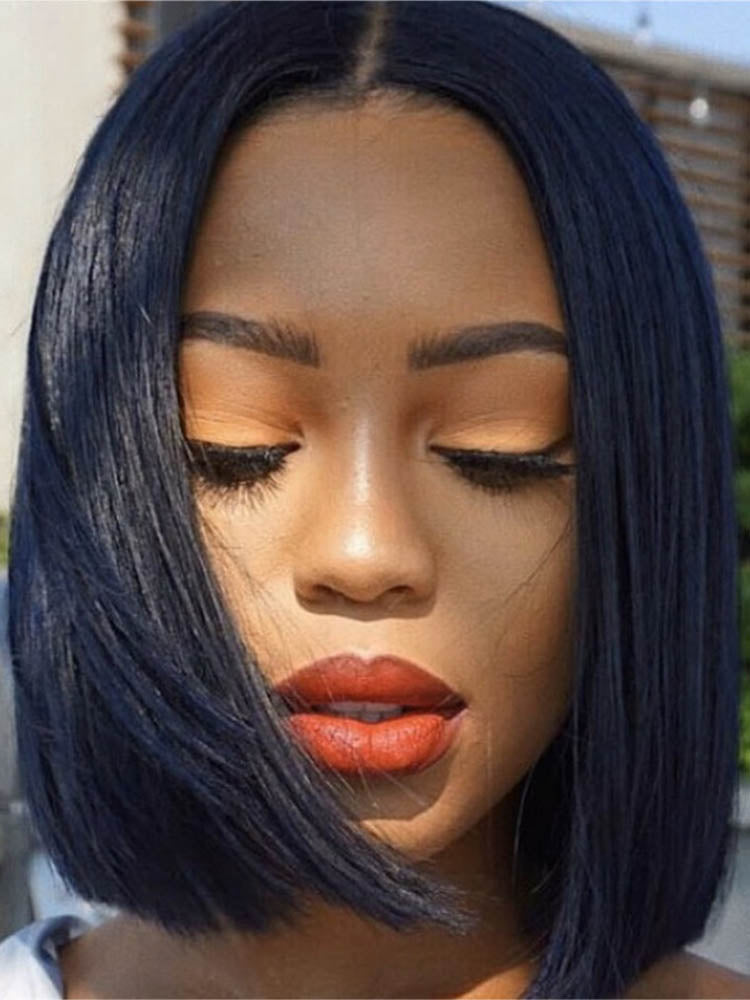 4x4 Lace Front Bob Wigs Human Hair Pre Plucked Wet and Straight Closure Wigs Human Hair