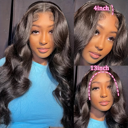 13x4 Real HD Body Wave Wigs Human Hair 200% Density Lace Frontal Wig