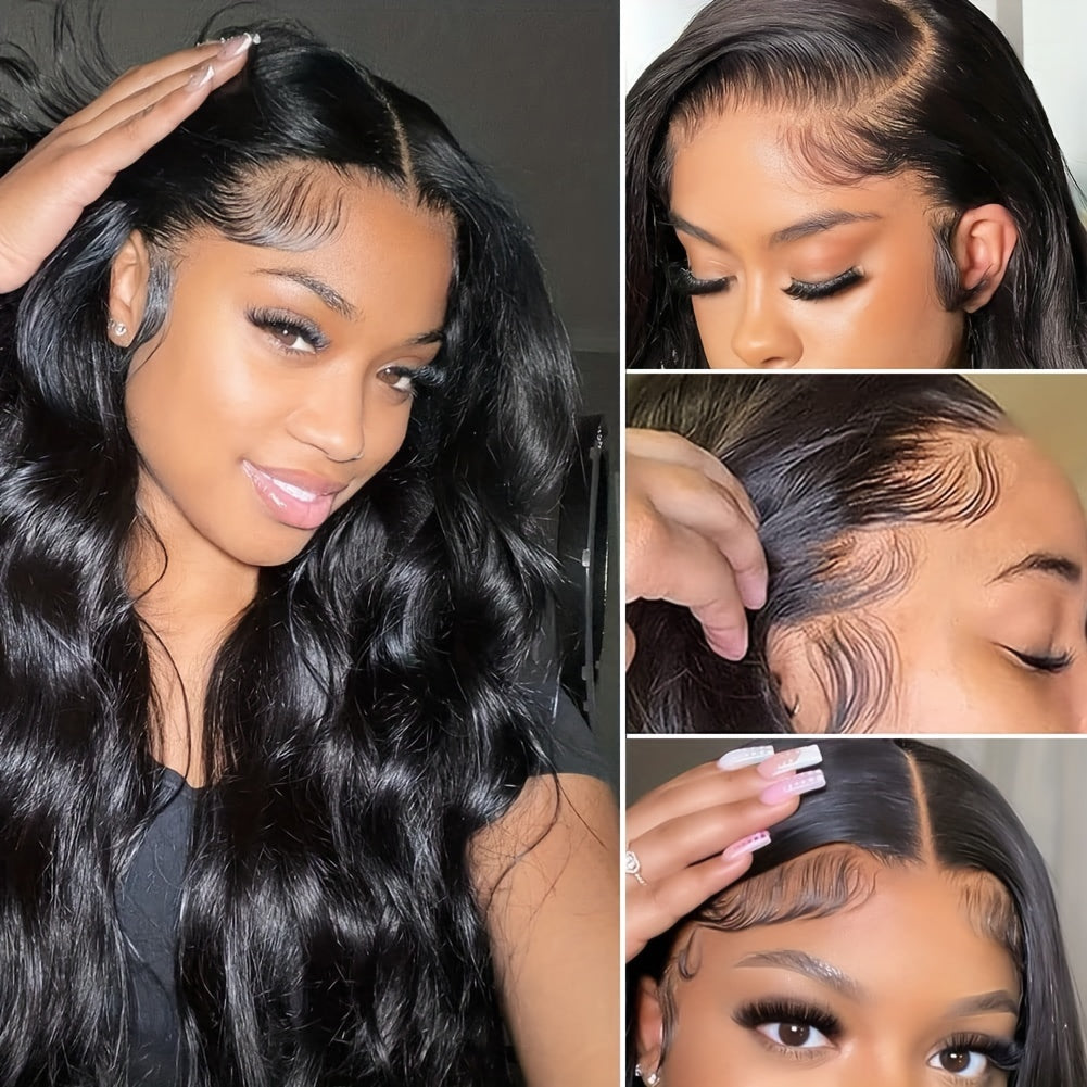 4*4 Lace Wavy With Baby hair human wig