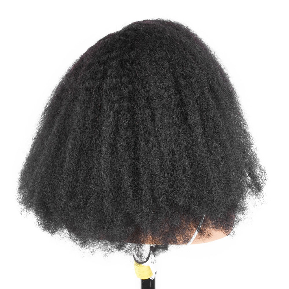 Alfro Kinky Human Hair Wigs 5X5 Lace Closure Alfro Yiki Hair Alfro Kinky Human Hair Wigs 18''-22 inches Can Be Customized