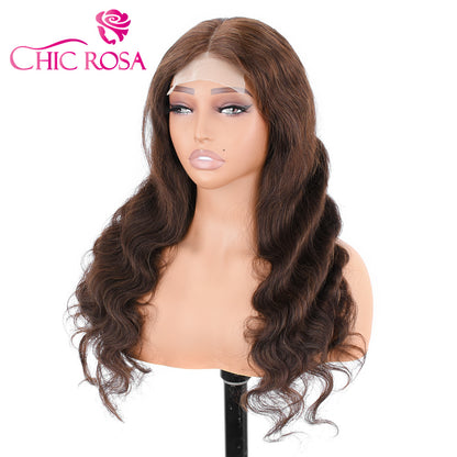 Chicrosa Chestnut Brown Wig Human Hair Body Wave Wigs 4x4 Lace Closure Body Wave Wigs [Emma]