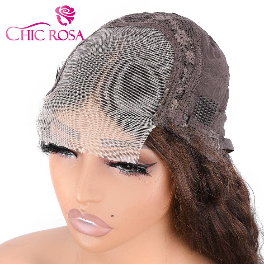 Chicrosa Chestnut Brown Wig Human Hair Body Wave Wigs 4x4 Lace Closure Body Wave Wigs [Emma]