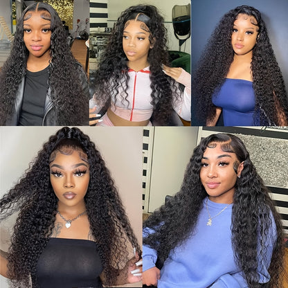 Chicrosa 4x4 HD Lace Closure Water Wave Wigs Human Hair Water Wave Lace Closure Wigs