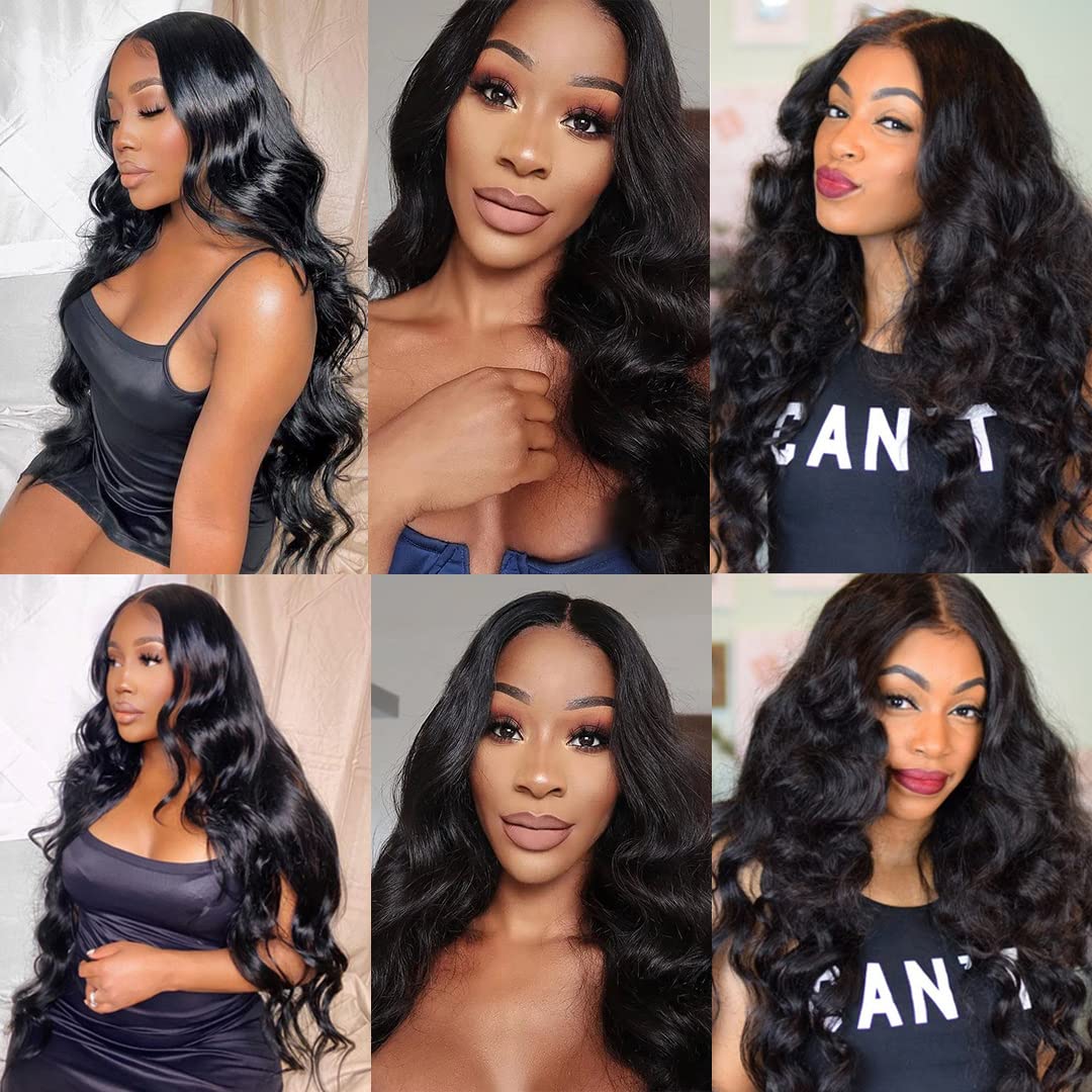 5x5 Lace Closure Body Wave Human Hair Wigs 180% Density Body Wave Wigs Human Hair