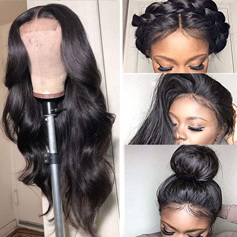 4*4 Lace Wavy With Baby hair human wig