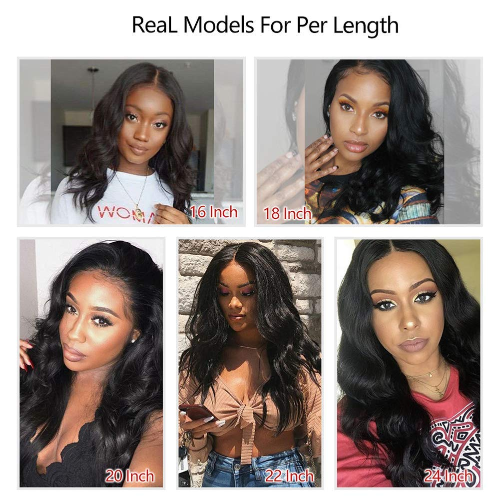 4*4 Lace Wavy With Baby hair human wig