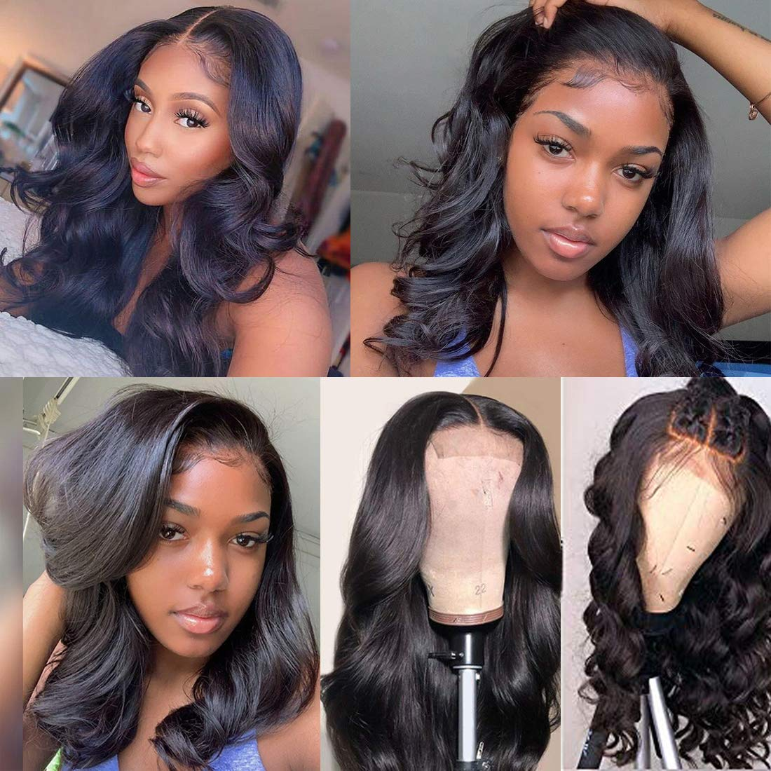 4*4 Lace Wavy With Baby hair human wig