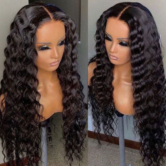 4x4 Lace Front Wigs Human Hair Pre Plucked Wet and Deep Wave Wigs Closure Wigs Human Hair for Black Women